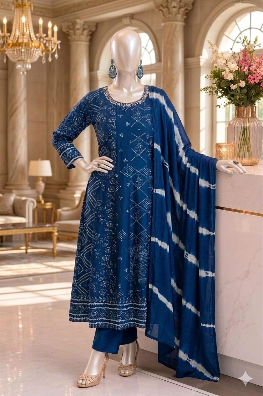 Anarkali 3 pcs Suit Set with Dupatta